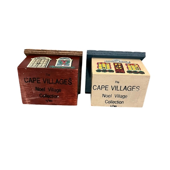 Vintage 1990 Cape Craftsman Noel Village by Artist Rose Kennedy 2 Piece Set - Picture 5 of 7